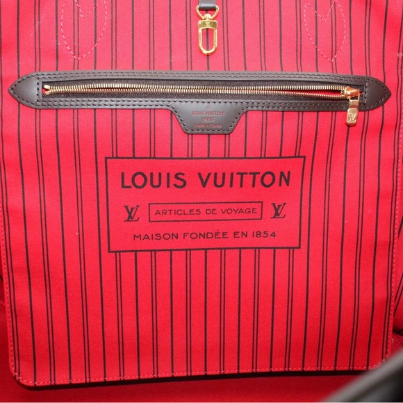 LOUIS VUITTON  Damier Ebene Neverfull GM. MADE IN FRANCE - Picture 5 of 7